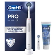 Oral b brosse à dent Pro 3800 Sensi Ultra-Thin blanche +1 dentifrice + 1 brossette