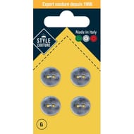 Boutons argent 14mm x4 Style Couture