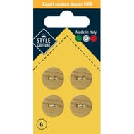 Boutons wood 15mm x4 Style Couture