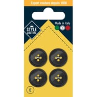 Boutons taill gris nacré 18mm x4 Style Couture