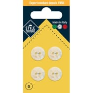 Boutons nacré blanc 14mm x4 Style Couture