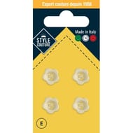 Boutons flower 12mm x4 Style Couture