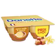 Danette saveur vanille caramel 4x125g prix choc