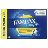Tampax compak tampons avec applicateur régulier x36