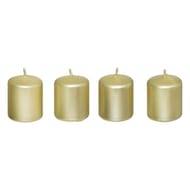 Bougies votives satin or x4