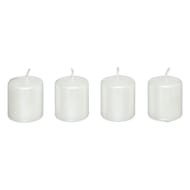 Bougies votives satin blanc x4
