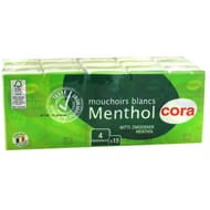 Cora mouchoirs étuis menthol 4 plis 15x9