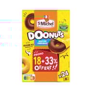 St Michel doonuts nappés chocolat 18+33% offert 720g
