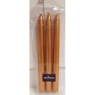 Bougies flambeaux or x 3