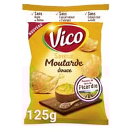Vico chips aromatisées lisses moutarde douce 125g