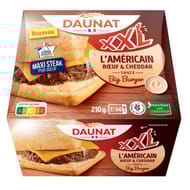 Snacking burger XXL américan boeuf cheddar sauce big burger VBF 210g