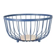 Corbeille fil métal+ bois d25cm