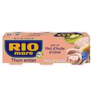 Rio mare thon entier MSC avec un filet d'huile d'olive lot de 3