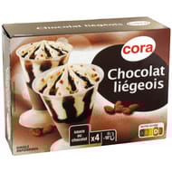 Cora chocolat liégeois 4x 125ml - 255g