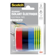 Scotch réparer isolation électrique lot assortis 4 couleurs 5 m X15 mm