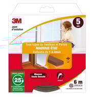 3M joint d'isolation "mauvais état" marron 2 x 3 mètres