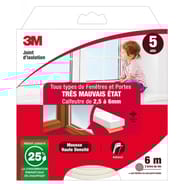 3M joint d'isolation "très mauvais état" classique blanc 2 x 3 mètres