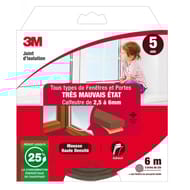 3M joint d'isolation "très mauvais état" marron 2 x 3 mètres