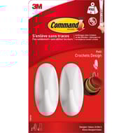 Command crochet design plastique petit modèle blanc