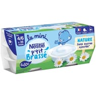 Nestle Mini p tit brasse nature ssa des 4/6 mois - 6x50g