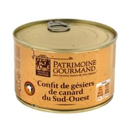 Patrimoine gourmand confit de gesiers de canard du sud-ouest 385g
