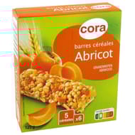 Cora barres céréales abricot 6x21g soit 126g