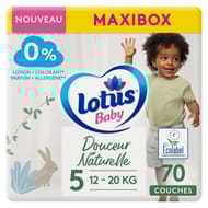 Lotus baby douceur naturelle couches t5 maxibox bio x70