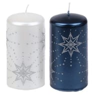 Bougie cylindrique dara 110/57mm bleu nuit