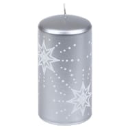 Bougie cylindrique dara 110/57mm argent