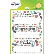 AVERY - 15 étiquettes scolaires L 76X34 MM Sport