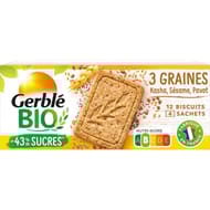 Gerblé bio sablé 3 graines sésame kasha pavot bio 132g