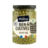D'aucy petits pois bien cultivés bocal 380g