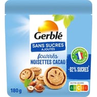 Gerblé fourrés noisette cacao sans sucres ajoutés 180g
