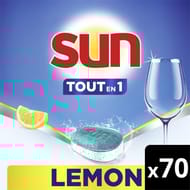 Sun tablettes lave-vaisselle tout en 1 citron x70 lavages 1.155kg
