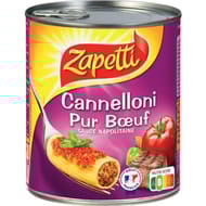 Zapetti cannelloni pur boeuf francais au blé complet - plat cuisiné 800g