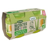 Bledina les récoltes bio haricots verts pommes de terre dès 4-6 mois 2x130g