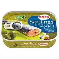 Cora sardines à l'huile d'olive vierge extra 1/5 135g