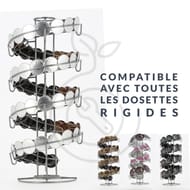 Home Equipement tour de rangement pour toutes dosettes de cafetières rigides 50932