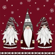 Serviettes x20 gnomes 33x33cm 3 plis