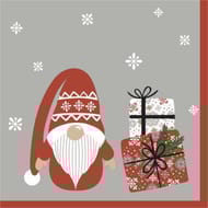 20 serviettes 33x33cm 3 plis gnome with gifts