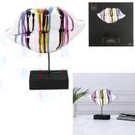 Deco a poser bouche h20cm multicolore