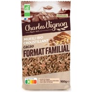 Charles vignon muesli croustillant chocolat bio 900g