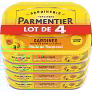 Parmentier sardines huile 135 g lot de 4 540g