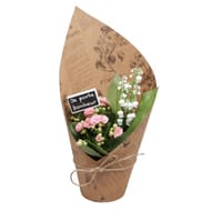 Compo gazette muguet 3 griffes + 1 kalanchoë