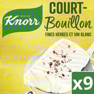 Knorr court-bouillon fines herbes et vin blanc 9 tablettes 107g