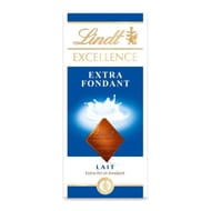 Lindt excellence tablette de chocolat lait extra fondant 100g