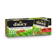 D'aucy pois extra fins carottes 1/4 390g lot de 3