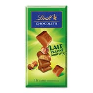 Lindt chocoletti lait praliné noisettes 100g