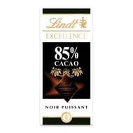 Lindt excellence tablette de chocolat noir 85% cacao 100g