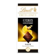 Lindt excellence noir citron gingembre 100g